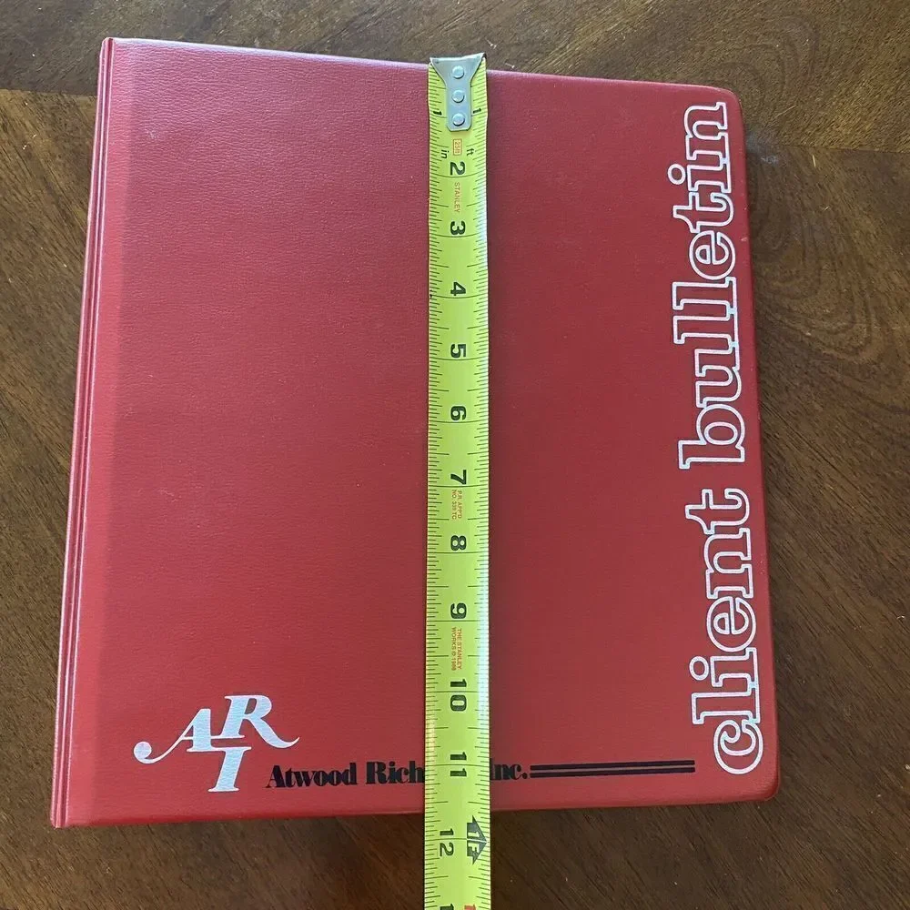 Vintage Atwood Richards Inc ARI Client Bulletin Binder Red 2.5”‎ National Barter